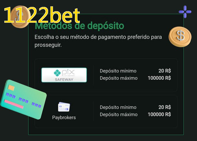 O cassino 1122betbet oferece uma grande variedade de métodos de pagamento